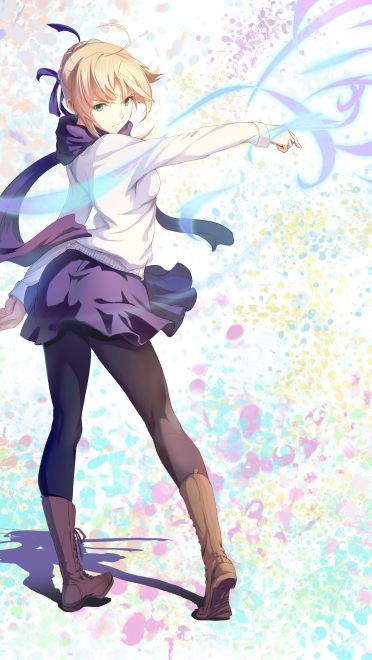 呆毛王 Fate/stay night  saber 手机壁纸下载(1)