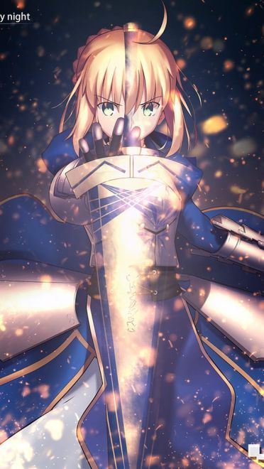 呆毛王 Fate/stay night  saber 手机壁纸下载(1)