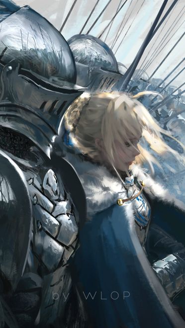 呆毛王 Fate/stay night  saber 手机壁纸下载(1)