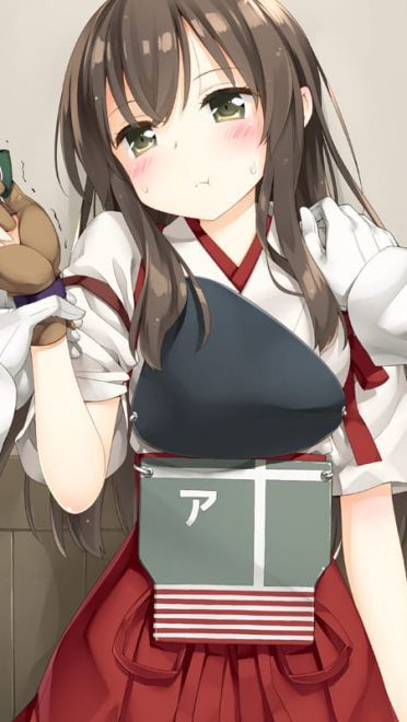 舰队Collection 吃撑舰娘 赤城 动漫手机壁纸下载(1)