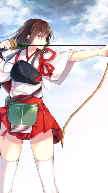 舰队Collection 吃撑舰娘 赤城 动漫手机壁纸下载(1)