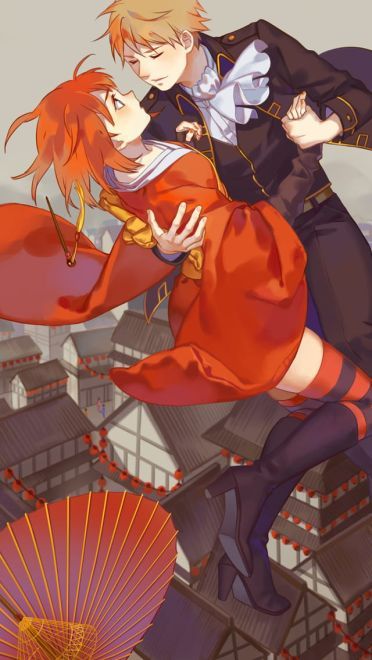 银魂CP 神乐&冲田总悟手机壁纸(1)