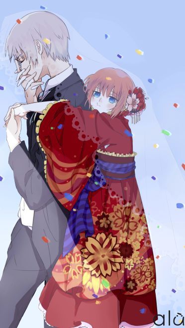 银魂CP 神乐&冲田总悟手机壁纸(1)