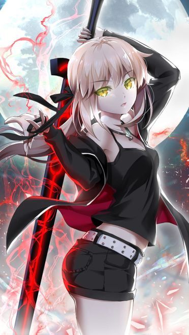 黑化saber黑无毛 Fate系列手机壁纸