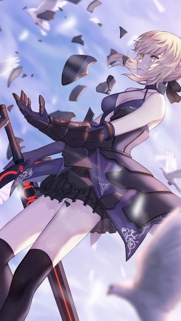 黑化saber黑无毛 Fate系列手机壁纸