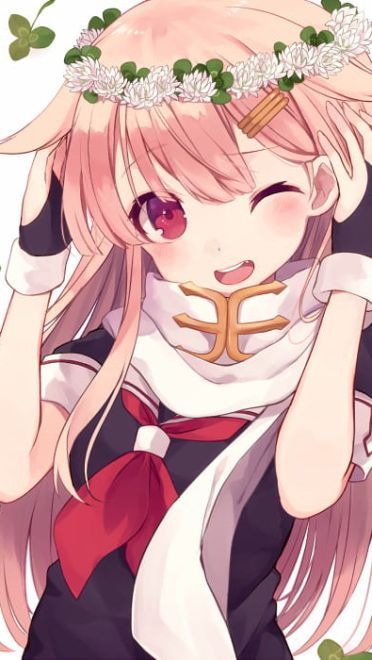 稳如poi~舰队Collection 舰娘夕立动漫手机壁纸下载(1)