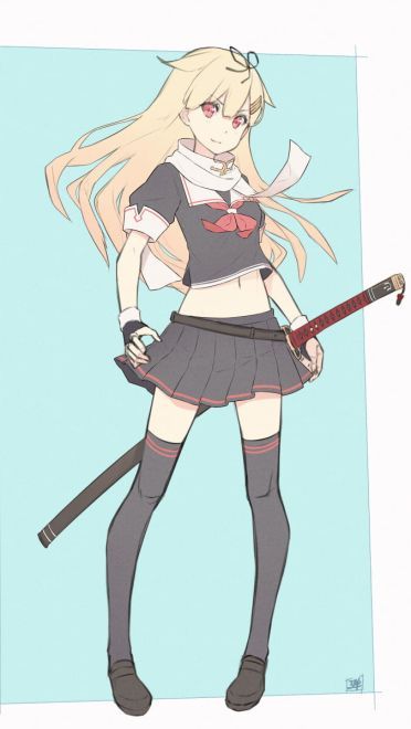 稳如poi~舰队Collection 舰娘夕立动漫手机壁纸下载(1)