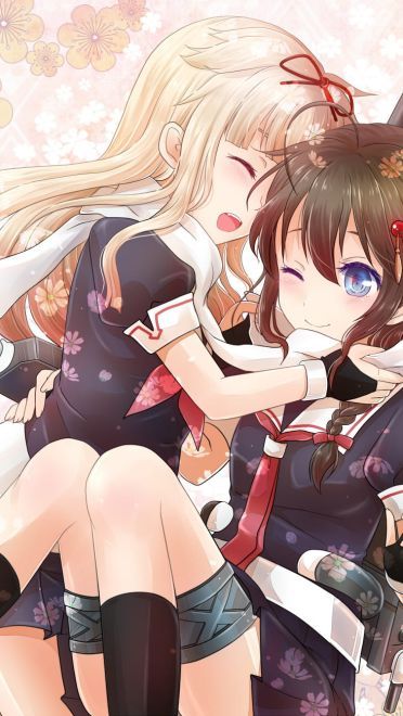 稳如poi~舰队Collection 舰娘夕立动漫手机壁纸下载(1)