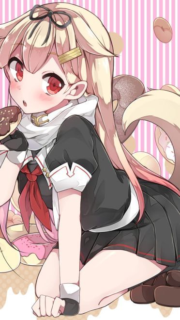 稳如poi~舰队Collection 舰娘夕立动漫手机壁纸下载(1)