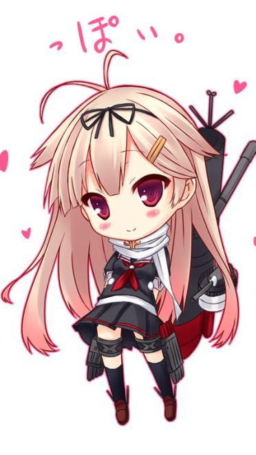 稳如poi~舰队Collection 舰娘夕立动漫手机壁纸下载(1)