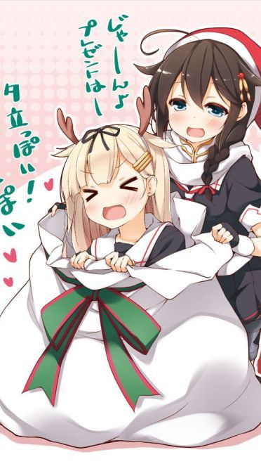 稳如poi~舰队Collection 舰娘夕立动漫手机壁纸下载(1)