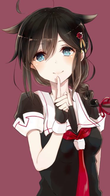 稳如poi~舰队Collection 舰娘夕立动漫手机壁纸下载(1)