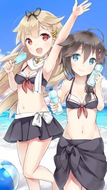 稳如poi~舰队Collection 舰娘夕立动漫手机壁纸下载(1)