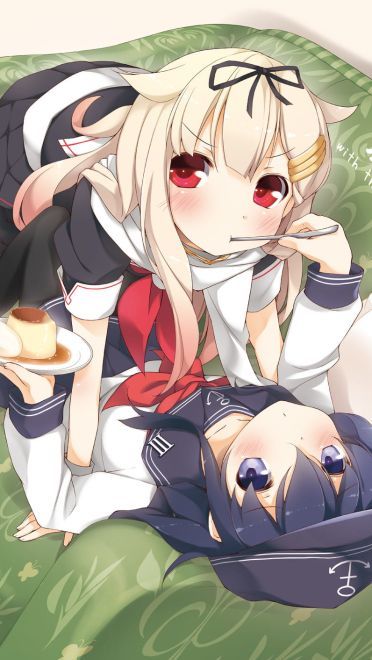 稳如poi~舰队Collection 舰娘夕立动漫手机壁纸下载(1)