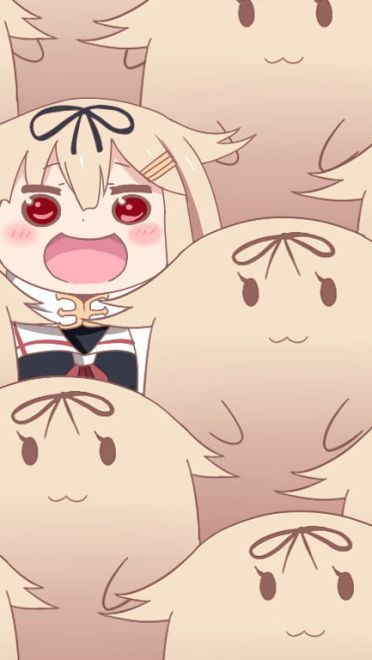 稳如poi~舰队Collection 舰娘夕立动漫手机壁纸下载(1)