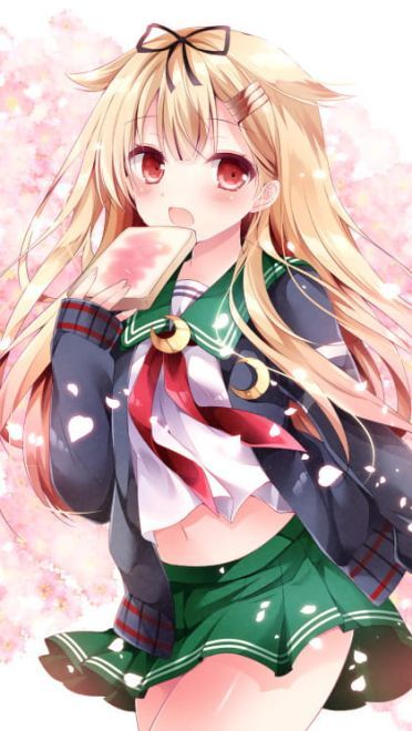 稳如poi~舰队Collection 舰娘夕立动漫手机壁纸下载(1)