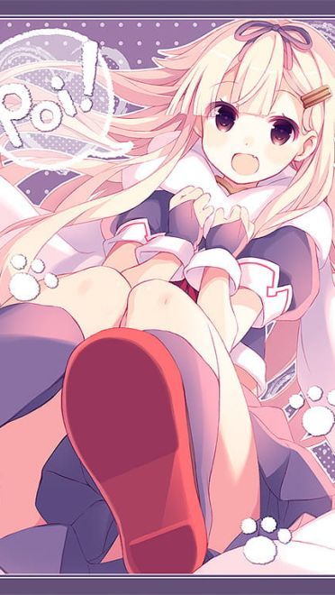 稳如poi~舰队Collection 舰娘夕立动漫手机壁纸下载(1)