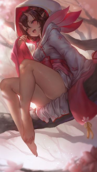 春桃化妖 阴阳师桃花妖手机壁纸