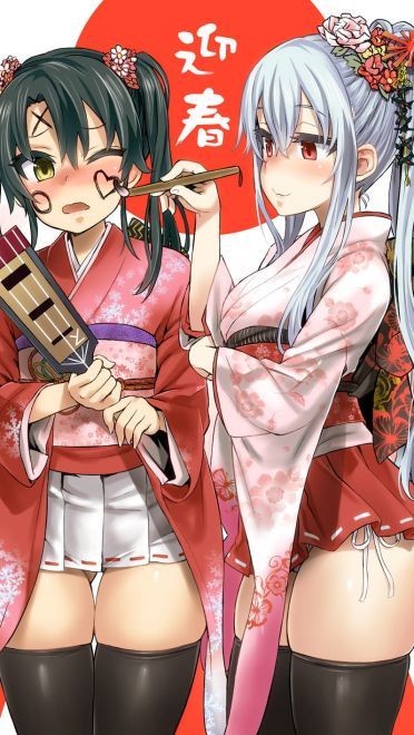 舰队Collection 太太翔鹤 舰娘动漫手机壁纸下载(1)