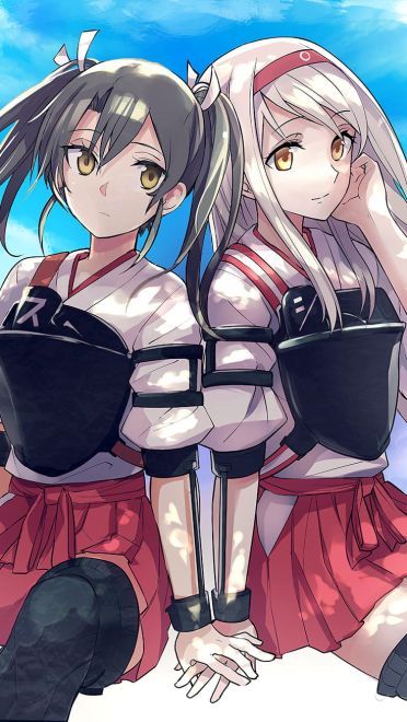 舰队Collection 太太翔鹤 舰娘动漫手机壁纸下载(1)