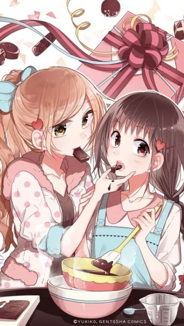 纯纯欲动 相亲相爱少女百合手机壁纸