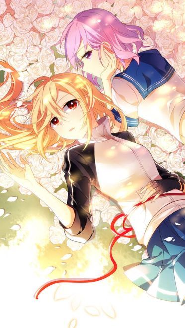 纯纯欲动 相亲相爱少女百合手机壁纸