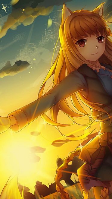 狼少女贤狼赫萝 动漫电脑壁纸(1)