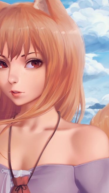 狼少女贤狼赫萝 动漫电脑壁纸(1)