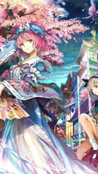 东方Project 西行寺幽幽子 动漫手机壁纸下载(1)