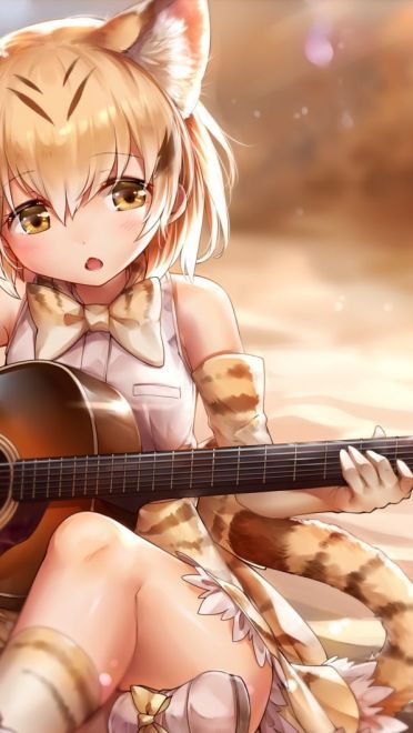 二次元少女露出娇羞的表情 电脑壁纸