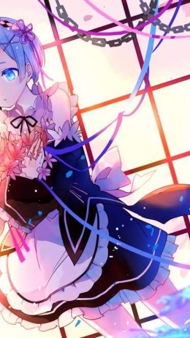 二次元少女露出娇羞的表情 电脑壁纸