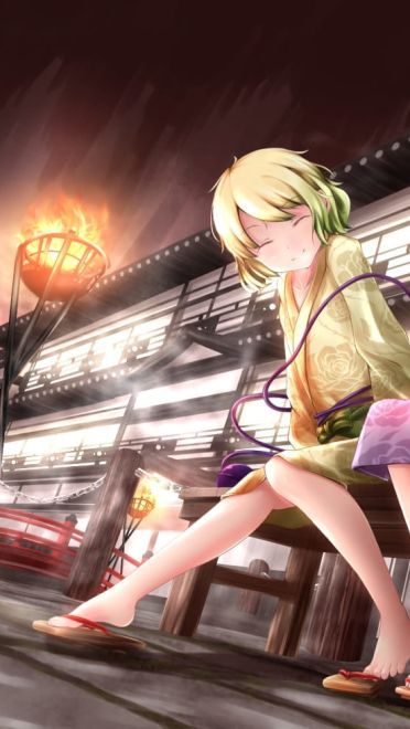 二次元少女露出娇羞的表情 电脑壁纸