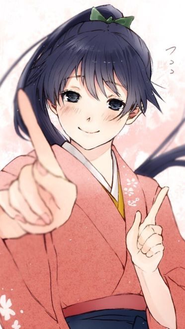 秀色可餐的动漫和服美少女手机壁纸