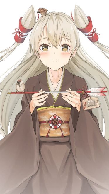 秀色可餐的动漫和服美少女手机壁纸