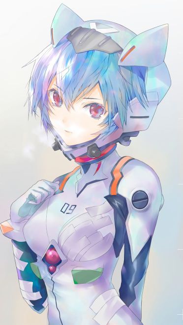 面带微笑的二次元美少女手机壁纸