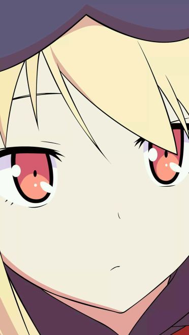 面带微笑的二次元美少女手机壁纸