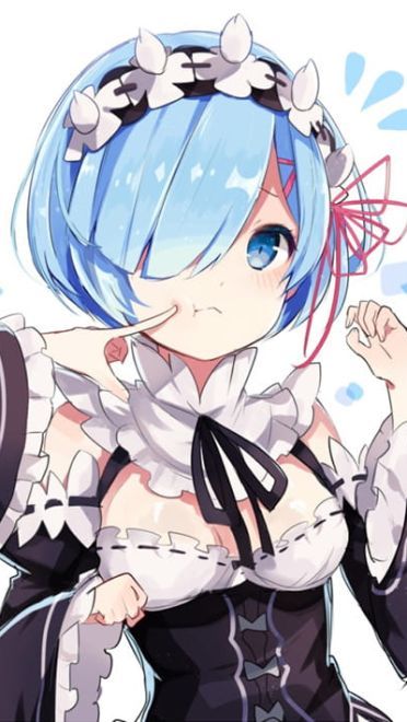 被捏脸的动漫女孩手机壁纸