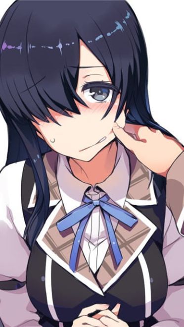 被捏脸的动漫女孩手机壁纸