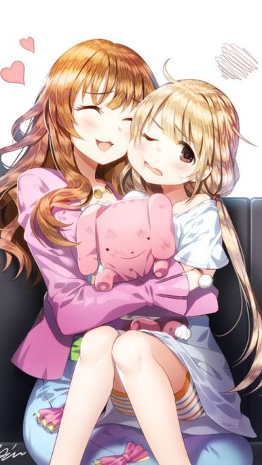 被捏脸的动漫女孩手机壁纸