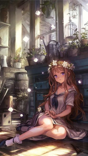 穿着JK制服的少女们！动漫手机壁纸