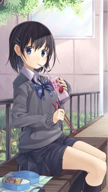 穿着JK制服的少女们！动漫手机壁纸