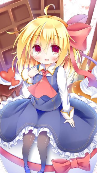 红魔馆中的萝莉吸血鬼芙兰朵露手机壁纸