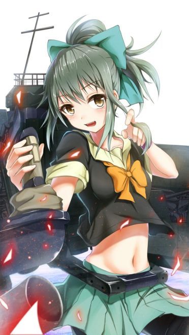 虽然胸部不理想的舰娘——夕张蜜瓜高清手机壁纸