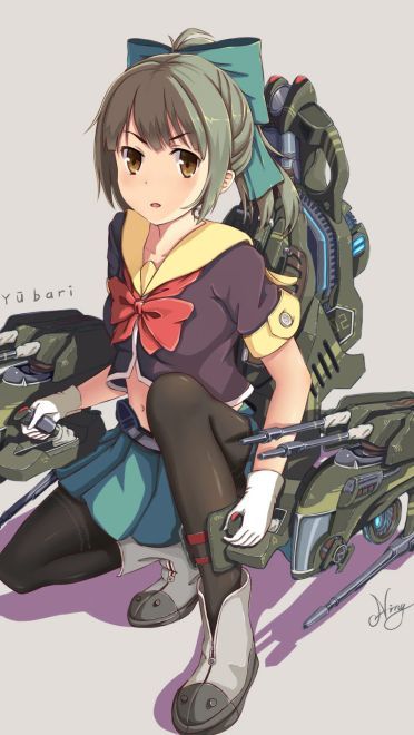 虽然胸部不理想的舰娘——夕张蜜瓜高清手机壁纸