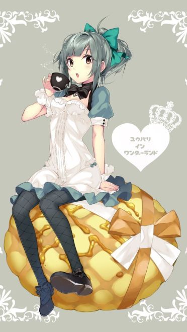 虽然胸部不理想的舰娘——夕张蜜瓜高清手机壁纸