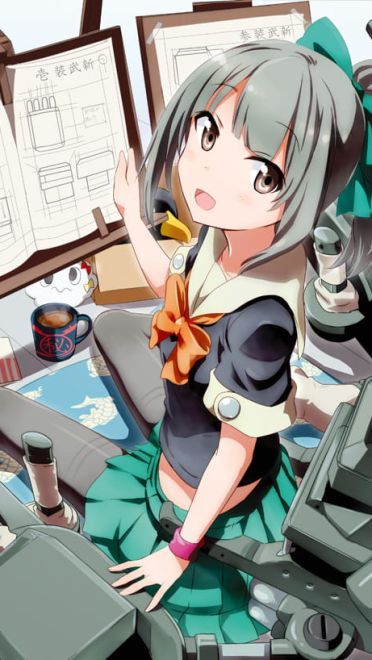 虽然胸部不理想的舰娘——夕张蜜瓜高清手机壁纸