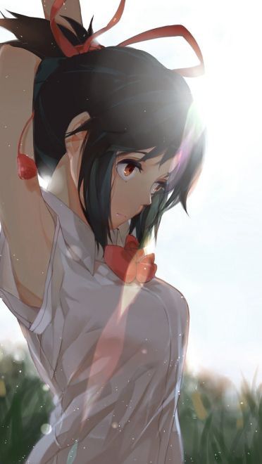 动漫马尾辫少女的高清手机壁纸