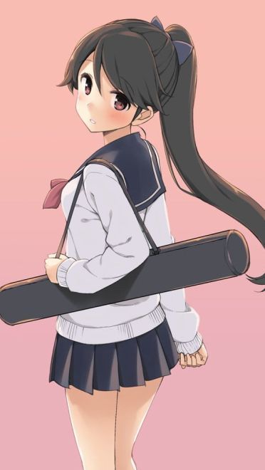 动漫马尾辫少女的高清手机壁纸