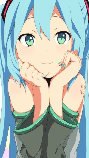 初音跳起时那迷之微笑高清手机壁纸(1)