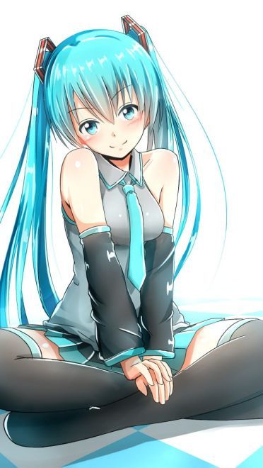 初音跳起时那迷之微笑高清手机壁纸(1)